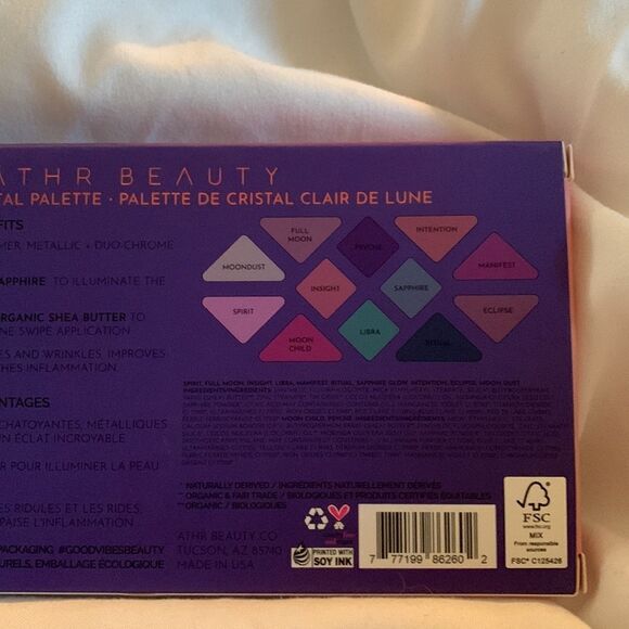 NIP Athr Moonlight Crystal palette eyeshadow w/extras - Picture 3 of 5
